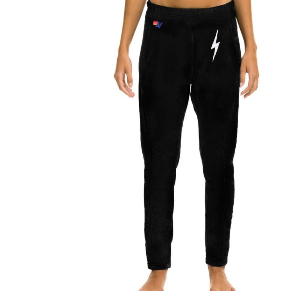 Aviator nation, black bolt jogger sweatpants, brand new size small
